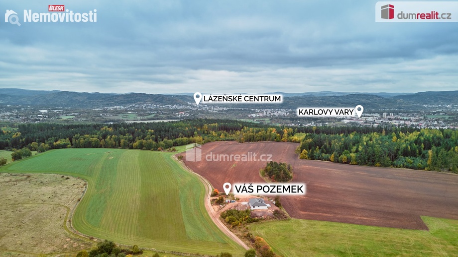 Prodej stavebního pozemku 1 427 m², Nová Role