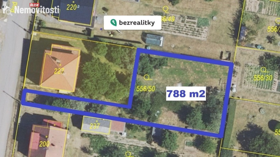 Prodej stavebního pozemku 788 m², Krušovice