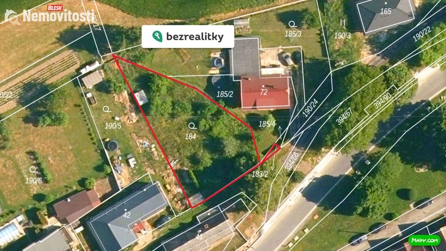 Prodej stavebního pozemku 774 m², Plužná