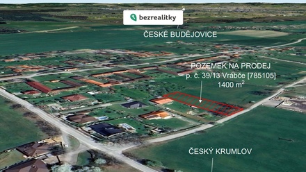 Prodej stavebního pozemku 1 400 m², Vrábče