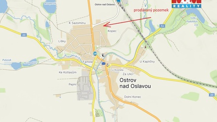 Prodej stavebního pozemku 750 m², Ostrov nad Oslavou