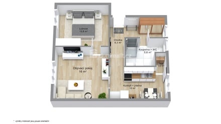 Prodej bytu 2+1 67 m², Lubenec