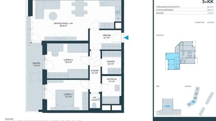 Prodej bytu 3+kk 78 m², Brno