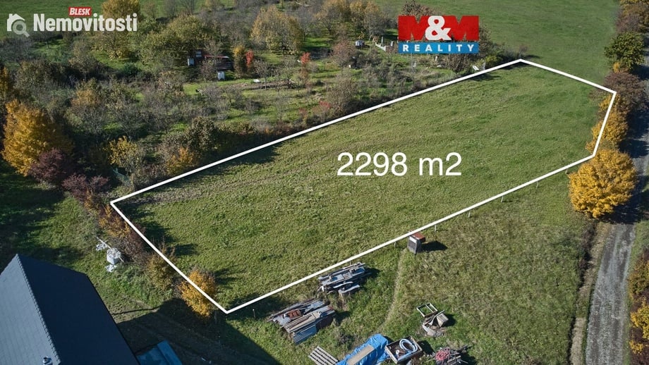 Prodej stavebního pozemku 2 298 m², Jestřabí