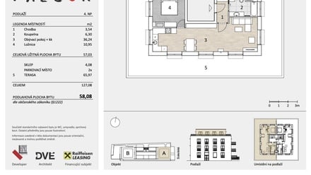 Prodej bytu 2+kk 58 m², Mělník