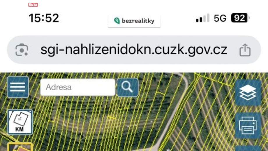 Prodej specifického pozemku 8 393 m², Nechvalín