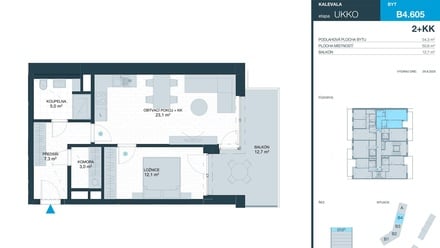 Prodej bytu 2+kk 51 m², Brno