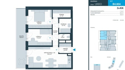 Prodej bytu 3+kk 66 m², Brno