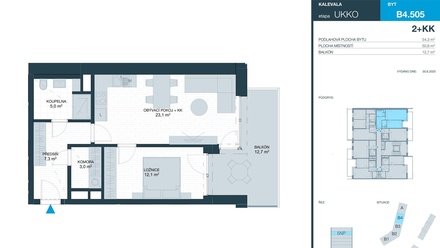 Prodej bytu 2+kk 51 m², Brno