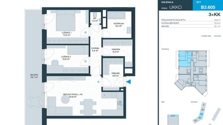 Prodej bytu 3+kk 73 m², Brno