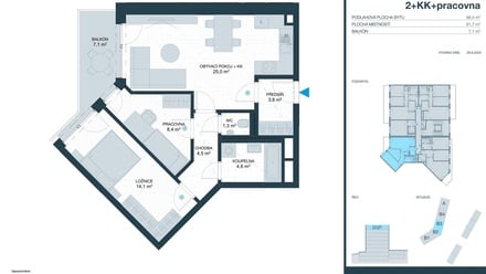Prodej bytu 2+kk 62 m², Brno
