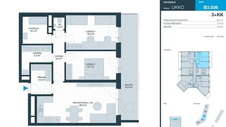 Prodej bytu 3+kk 78 m², Brno