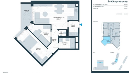 Prodej bytu 2+kk 62 m², Brno