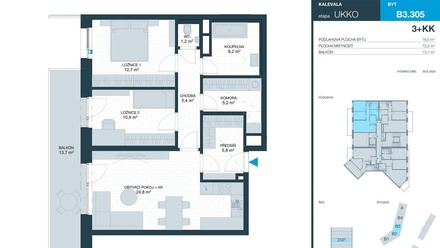 Prodej bytu 3+kk 72 m², Brno