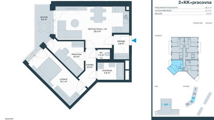 Prodej bytu 2+kk 62 m², Brno