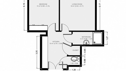 Pronájem bytu 2+1 51 m², Praha - Nové Město