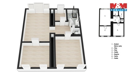 Prodej bytu 3+kk 76 m², Miletín