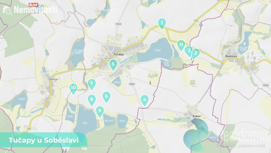 Prodej specifického pozemku 11 561 m², Tučapy