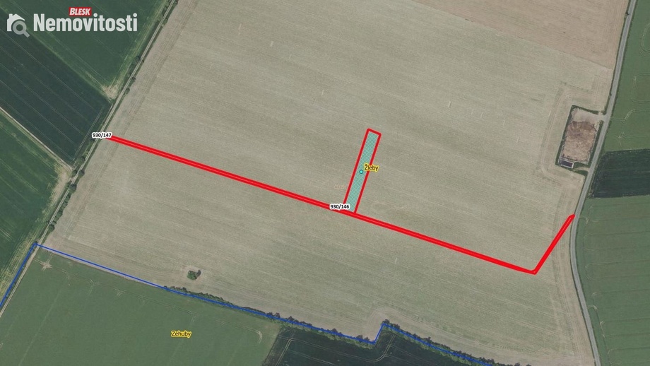 Prodej pole 2 099 m², Žleby