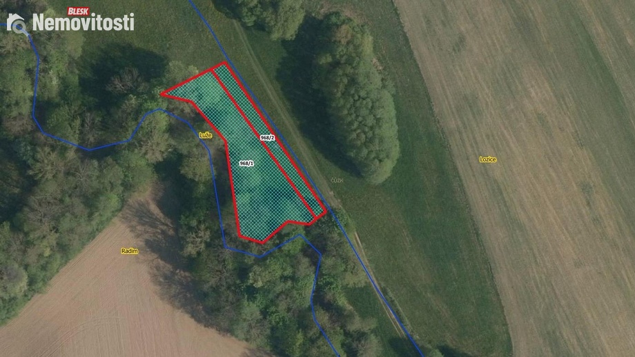 Prodej specifického pozemku 1 586 m², Luže