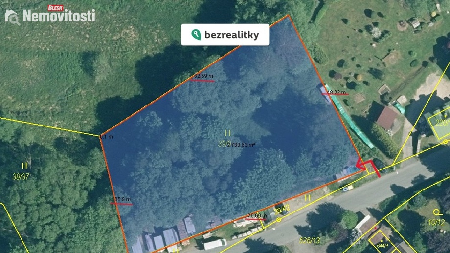 Prodej stavebního pozemku 2 757 m², Železná Ruda