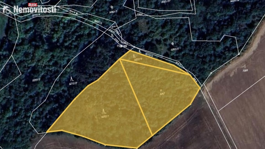 Prodej lesa 6 929 m², Žatec