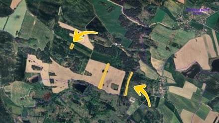 Prodej podílu 1/6 pole 3 818 m², Pyšel