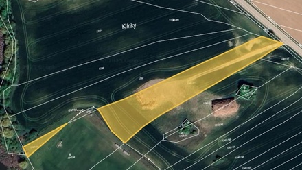 Prodej podílu 1/6 pole 3 971 m², Pyšel