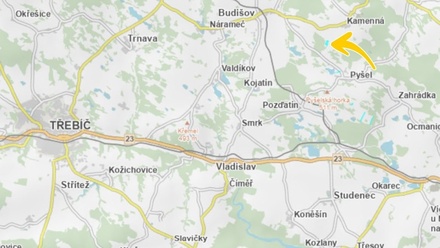 Prodej podílu 1/6 pole 3 971 m², Pyšel