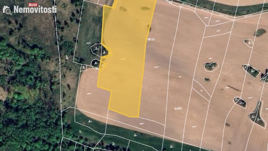 Prodej podílu 1/6 pole 3 971 m², Pyšel