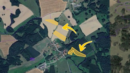 Prodej podílu 3/8 pole 11 585 m², Hrazany