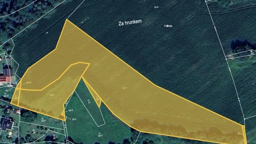 Prodej podílu 3/8 pole 11 585 m², Hrazany