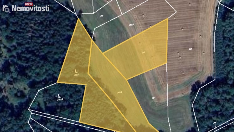 Prodej podílu 3/8 lesa 7 381 m², Hrazany