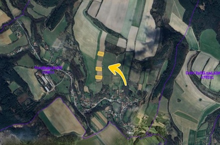 Prodej pole 5 942 m², Prostřední Poříčí