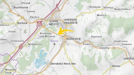 Prodej pole 3 586 m², Kunovice