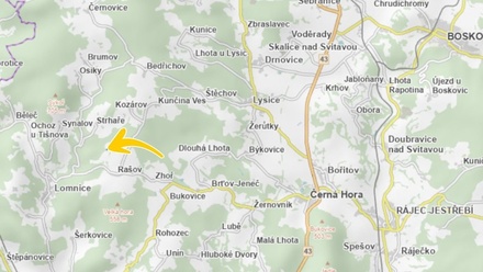 Prodej specifického pozemku 1 079 m², Rašov