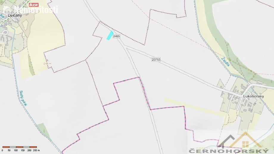 Prodej pole 5 072 m², Děčany