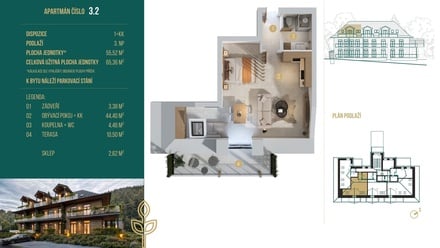 Prodej bytu 1+kk 56 m², Hutisko-Solanec