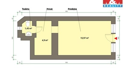Pronájem obchodního prostoru 22 m², Mariánské Lázně