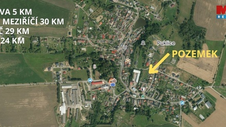 Prodej stavebního pozemku 1 496 m², Puklice
