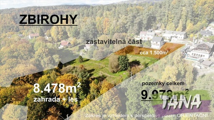 Prodej stavebního pozemku 9 985 m², Koberovy - Zbirohy