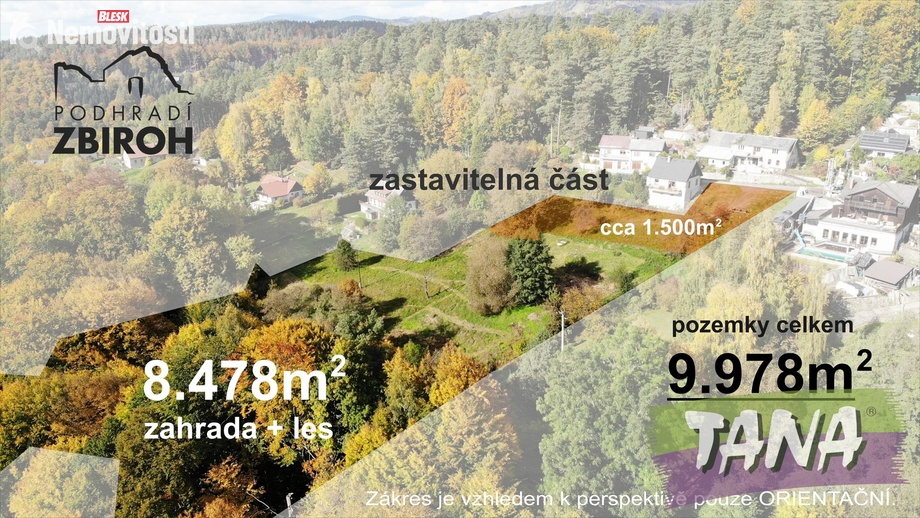 Prodej stavebního pozemku 9 985 m², Koberovy - Zbirohy
