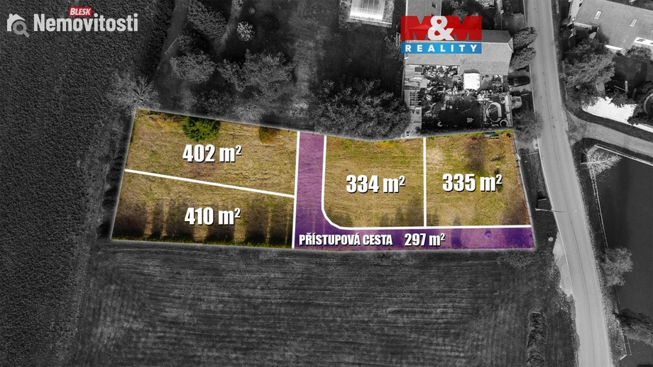 Prodej stavebního pozemku 1 778 m², Cítov