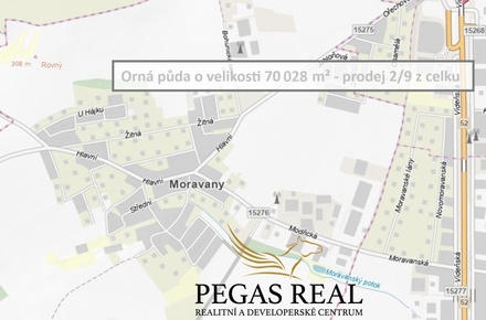 Prodej pole 70 028 m², Moravany