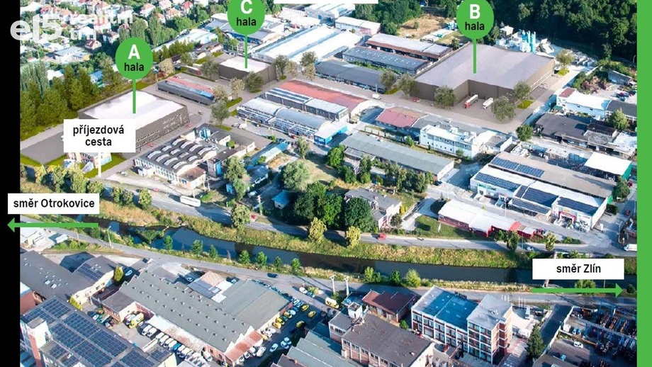 Pronájem výrobního prostoru 6 800 m², Zlín