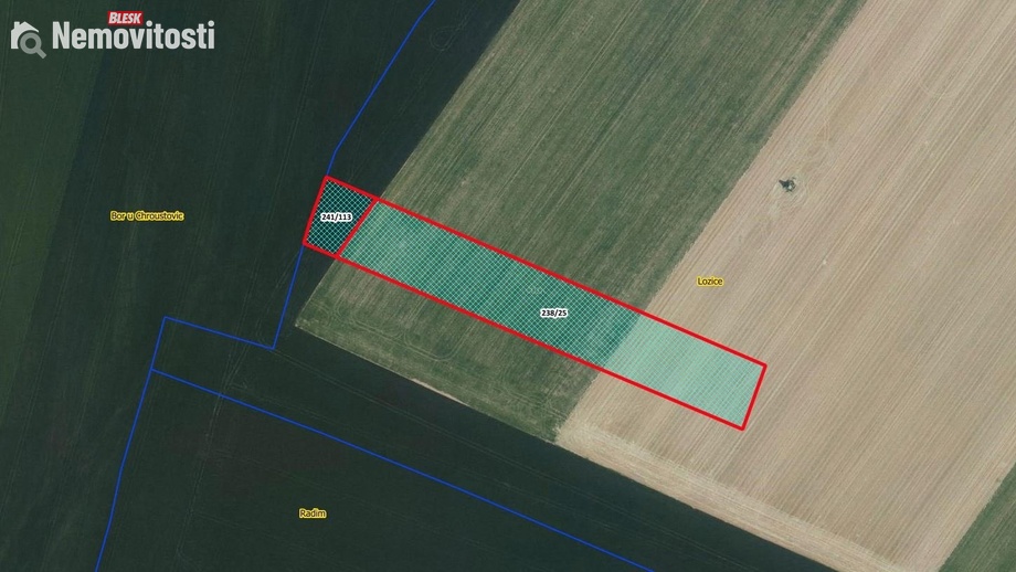 Prodej pole 10 021 m², Lozice