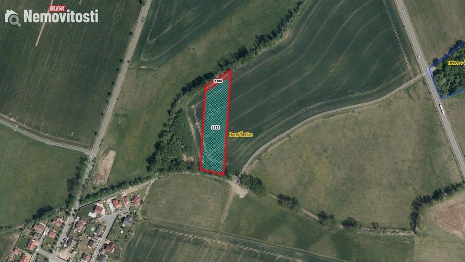 Prodej pole 7 349 m², Horní Ředice