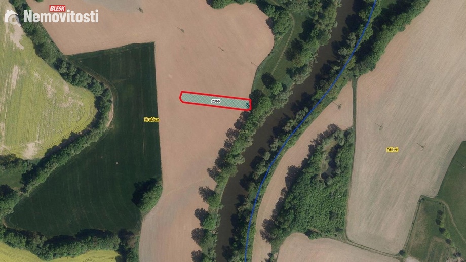 Prodej pole 2 419 m², Hrobice