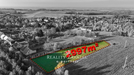 Prodej stavebního pozemku 2 997 m², Domašov u Šternberka