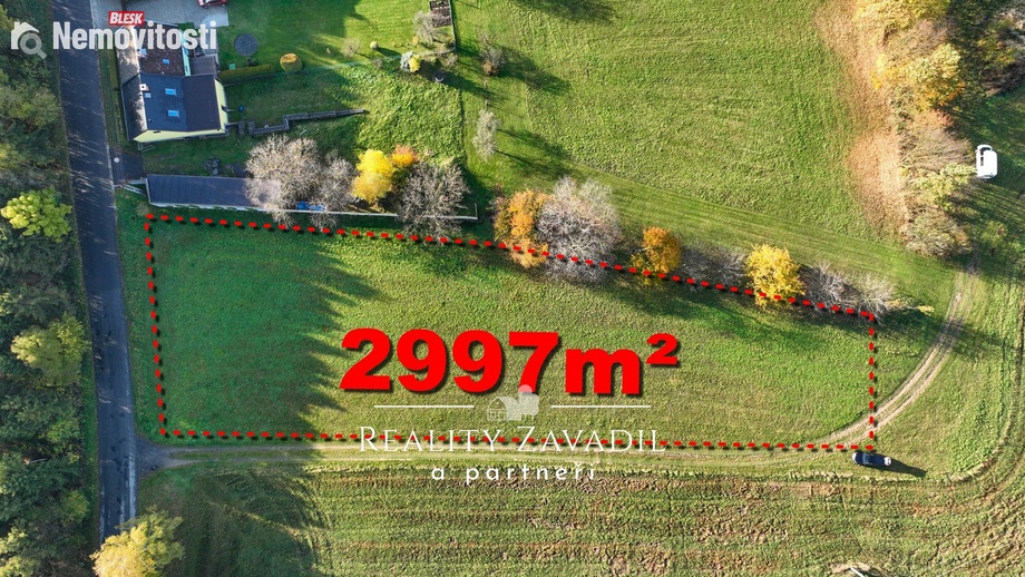 Prodej stavebního pozemku 2 997 m², Domašov u Šternberka